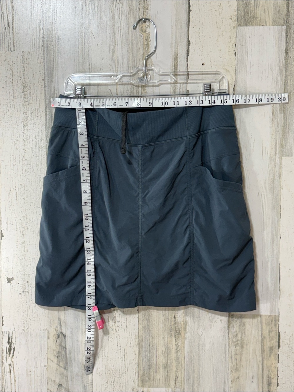 Prana Slate Blue Active Mini Skirt with Side Pockets - Picture 3 of 9